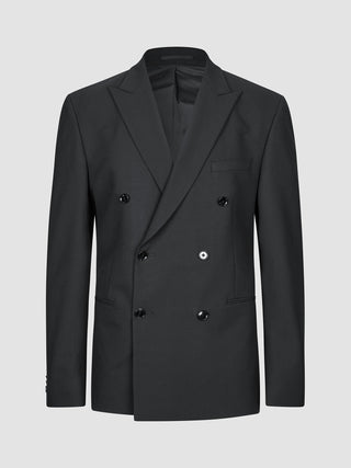 Double Breasted Essential Blazer Black