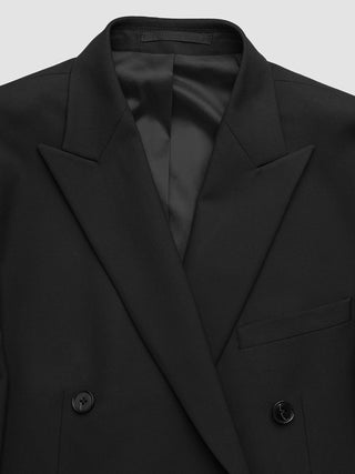 Double Breasted Essential Blazer Black