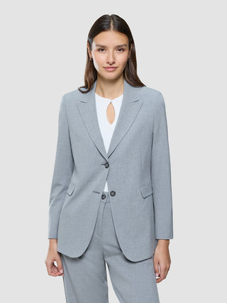 Women Ease Blazer Steel Melange