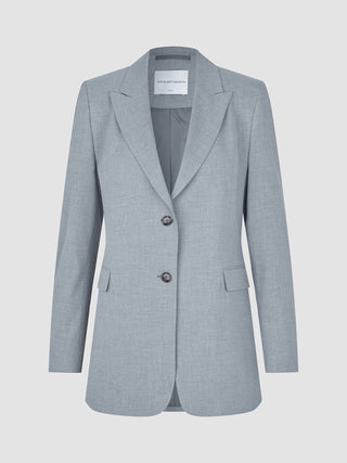 Women Ease Blazer Steel Melange