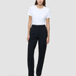Women Ease Pants Straight Black