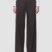 Women Ease Pants Wide Mocha Melange