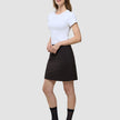 Women Ease Short Skirt Mocha Melange