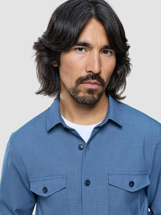 Ease Overshirt Blue Mirage
