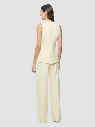 Women Essential Long Vest Misty Yellow