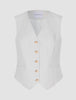 Women Essential Short Vest Off White