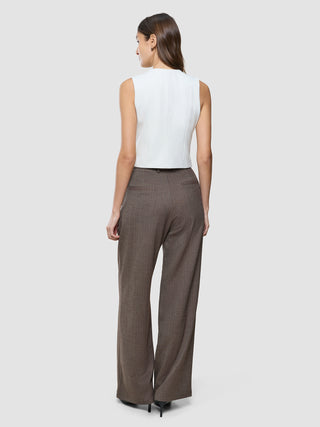 Women Essential Short Vest Off White