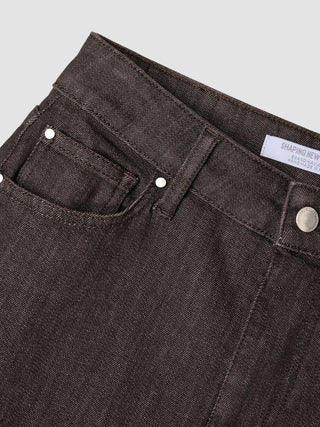 Women Evelin Jeans Tapered Chocolate