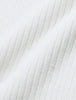 Women Fine Knit Rib Long Sleeve Off White