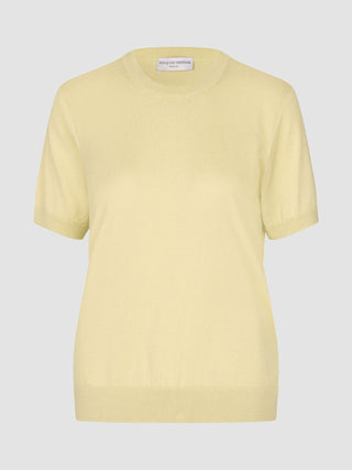 Women Fine Knit T-Shirt Sunlight Yellow