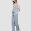 Women Linen Pants Relaxed Stone Grey