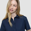 Women Linen Shirt Short Sleeved Night Sky