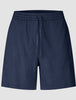 Women Linen Shorts Relaxed Night Sky