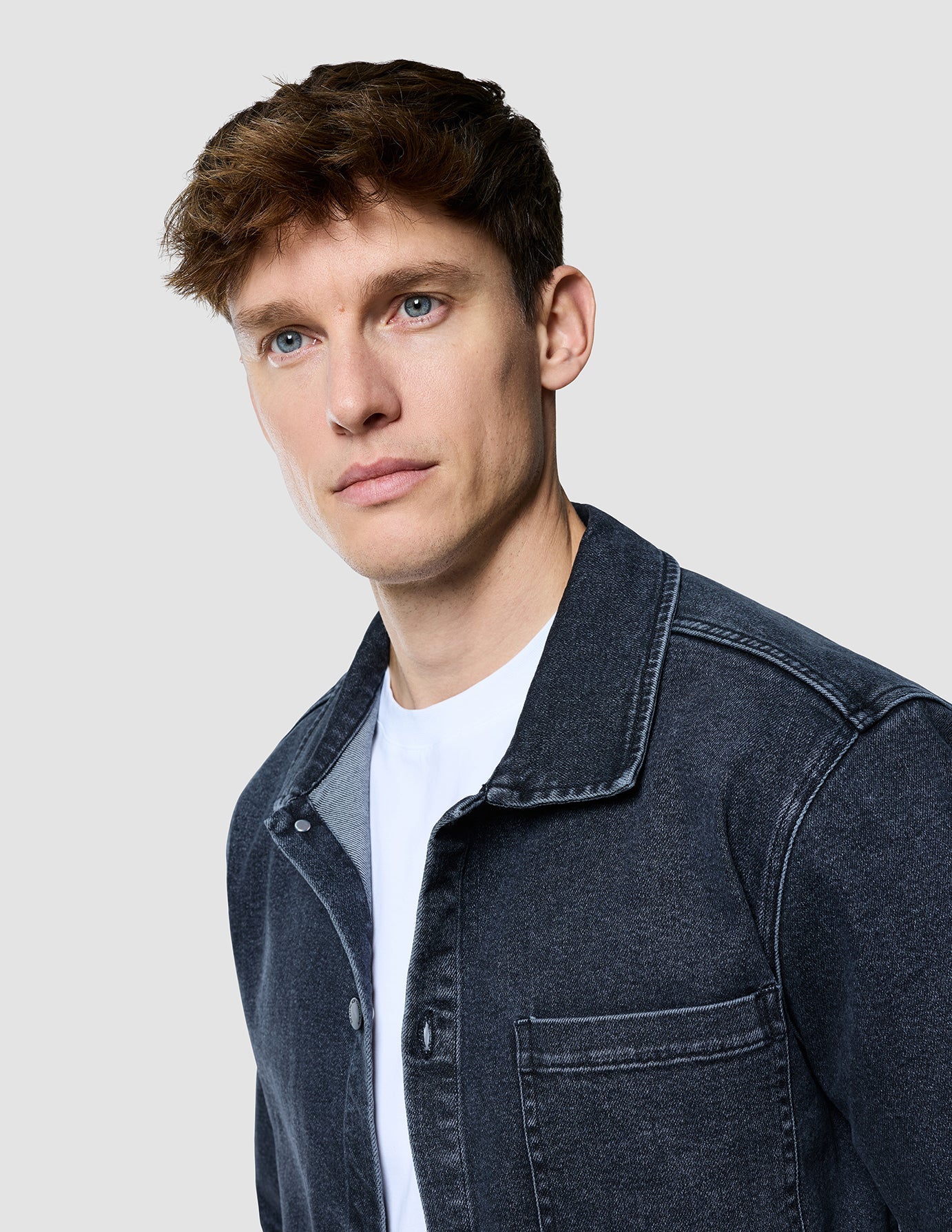 Matteo Denim Overshirt Washed Black