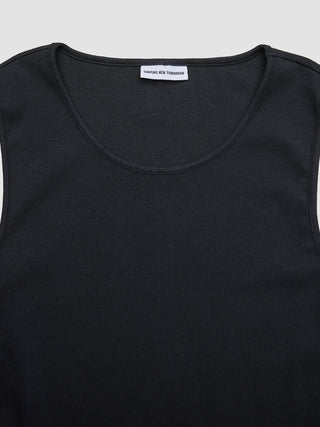 Rib Tank Top Black