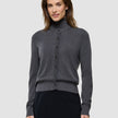 Women Quinn Crewneck Cardigan Cool Brown