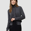 Women Quinn Crewneck Cardigan Cool Brown