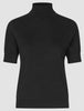 Women Quinn Short Sleeved Turtleneck Black