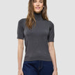 Women Quinn Short Sleeved Turtleneck Cool Brown