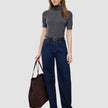 Women Quinn Short Sleeved Turtleneck Cool Brown
