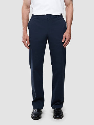 Refine Cotton Pants Relaxed Fit Navy