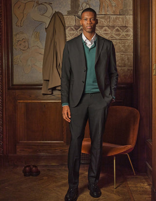 Tech Wool Suit Pants Regular Black