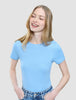 Women's Rib T-Shirt Blissful Blue