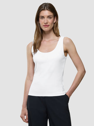 Rib Tank Top White