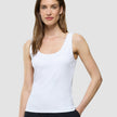 Rib Tank Top White