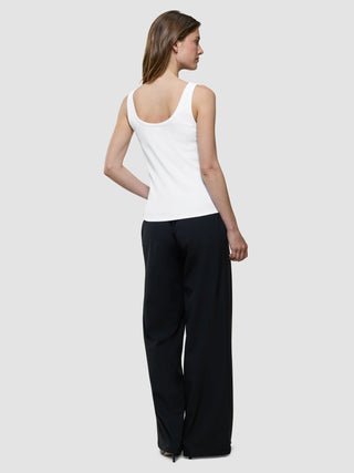 Rib Tank Top White