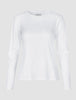 Women's Rib T-Shirt Long Sleeve White