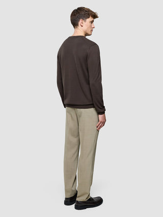 Seamless Core Knit Crewneck Dark Brown