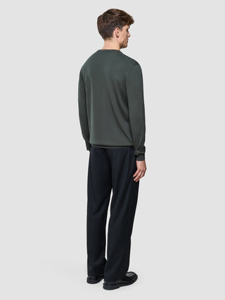 Seamless Core Knit Crewneck Green Night