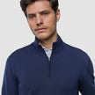 Seamless Core Knit Half Zip Dark Navy