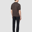 Seamless Core Knit Short Sleeve Polo Dark Brown