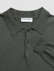 Seamless Core Knit Short Sleeve Polo Green Night