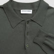 Seamless Core Knit Long Sleeve Polo Green Night