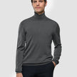 Seamless Premium Merino Knit Turtleneck Charcoal Grey