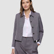 Women Serene Short Jacket Pink Winery Herringbone