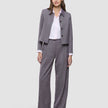 Serene Set Pink Winery Herringbone Short Jacket and Pants Wide