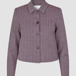 Women Serene Short Jacket Pink Winery Herringbone