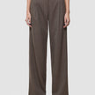 Women Serene Pants Wide Brown Stone Herringbone
