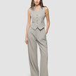 Women Serene Short Vest Burnt Sugar Herringbone