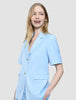 Women Skye Short Sleeved Blazer Blue Haze