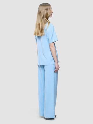 Women Skye Short Sleeved Blazer Blue Haze