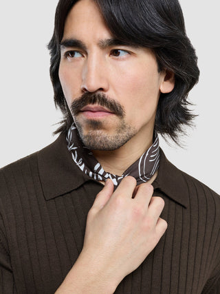 Soft Cotton Bandana Brown Tropic