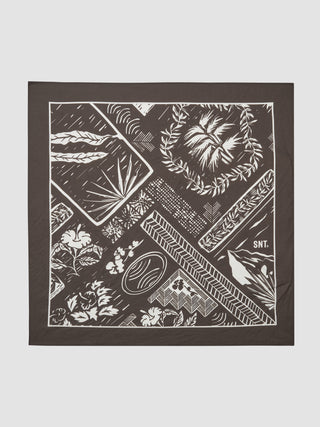 Soft Cotton Bandana Brown Tropic