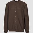 Structured Knit Cardigan Dark Brown