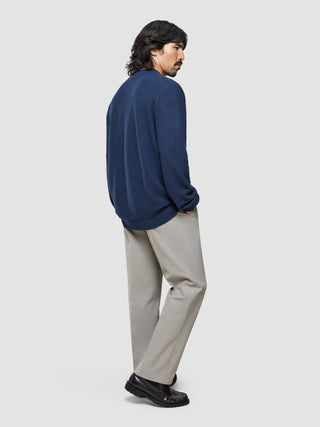 Structured Knit Cardigan Dark Navy