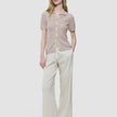 Women Structured Polo Sandy Beige